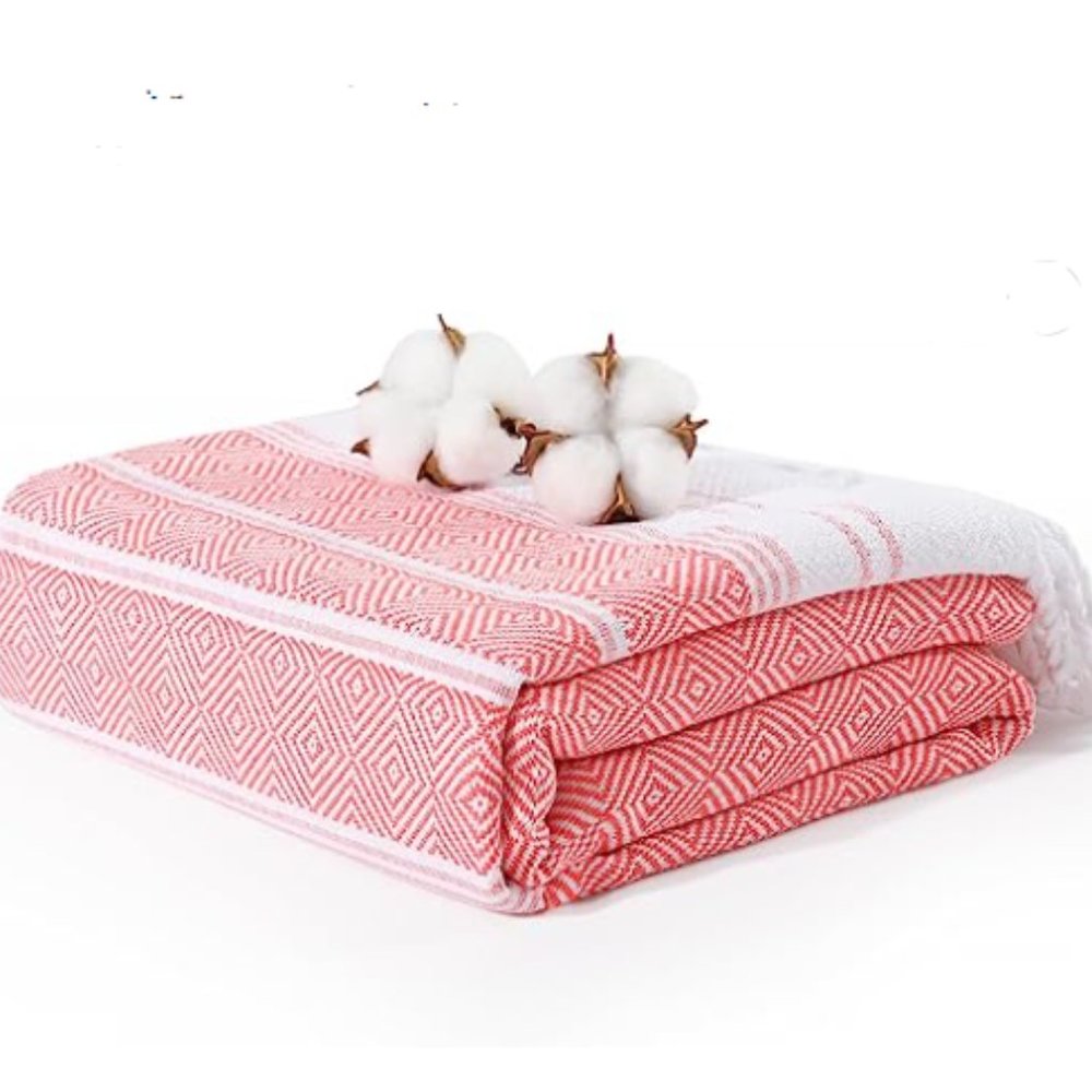 Turkish Cotton Beach Towel - Oversized / Lightweight Cotton Beach Towel